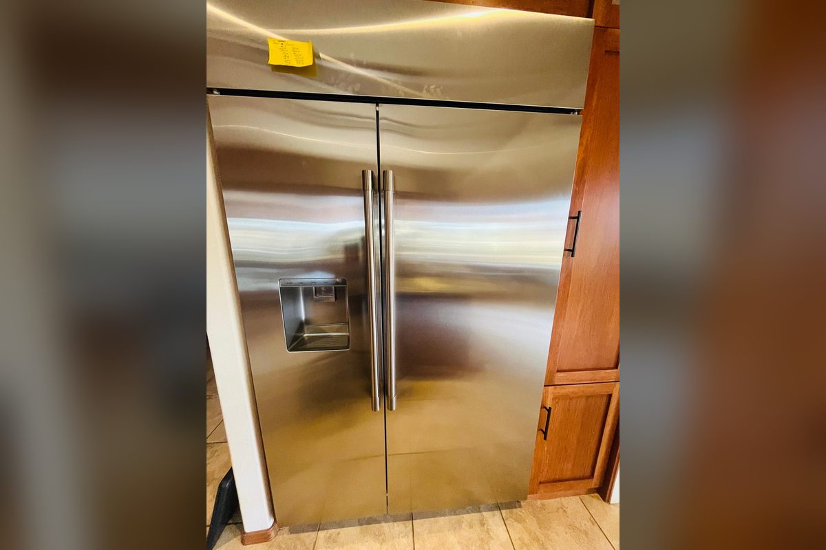 Built-in refrigerator with ice and water dispenser serviced by Appliance Repair Indio, CA